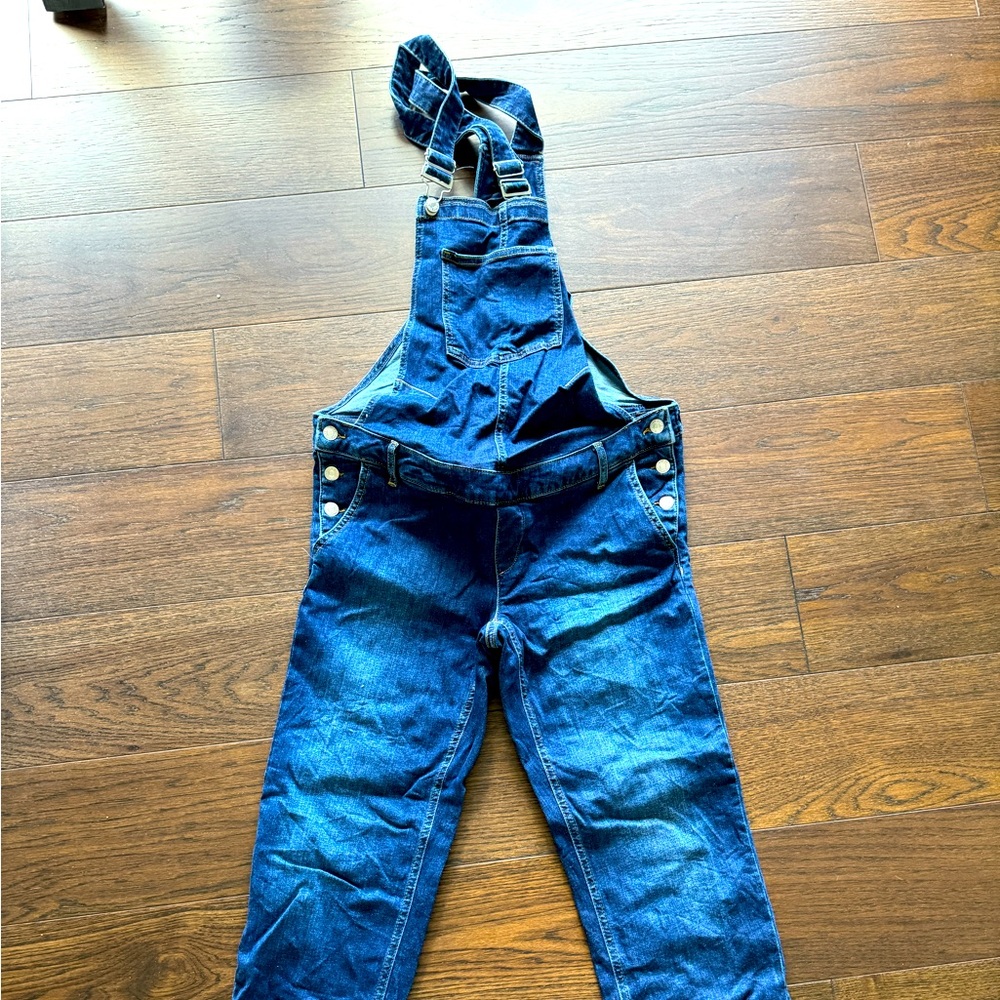 Maternity Denim Overalls with Washwell
